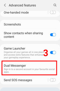 گزینه Dual Messenger در گوشی های سامسونگ - رایا پروژه